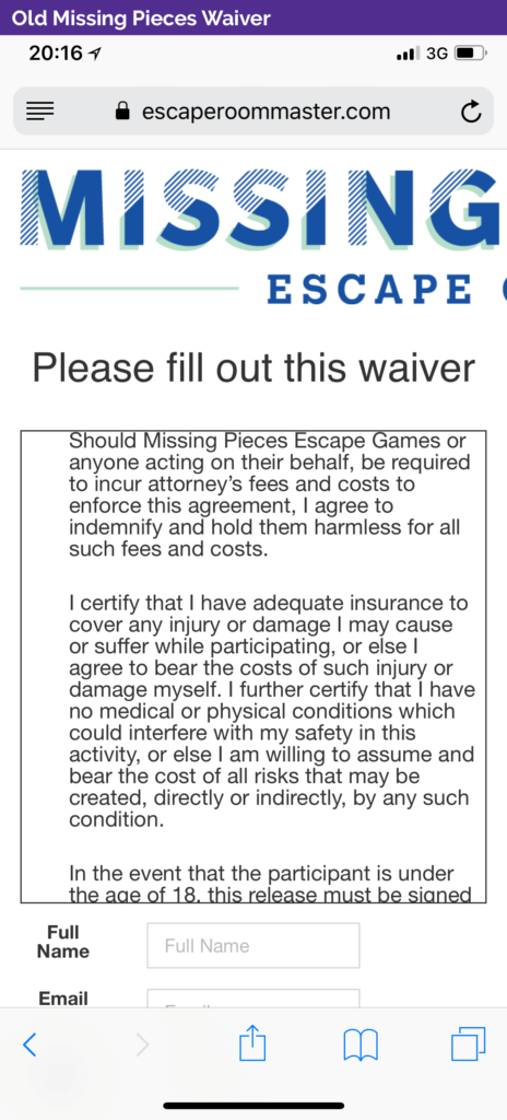 old waiver